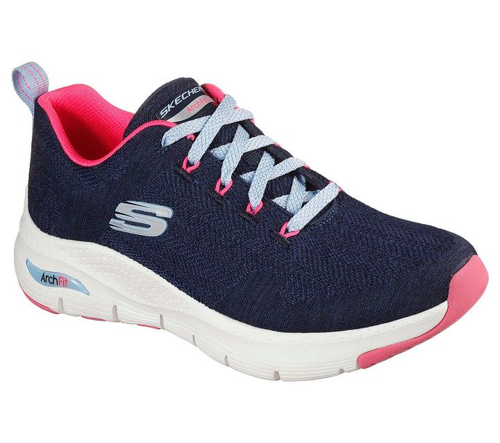 Womens Wide Fit Skechers Comfy Wave 149414 Arch Fit Sneakers