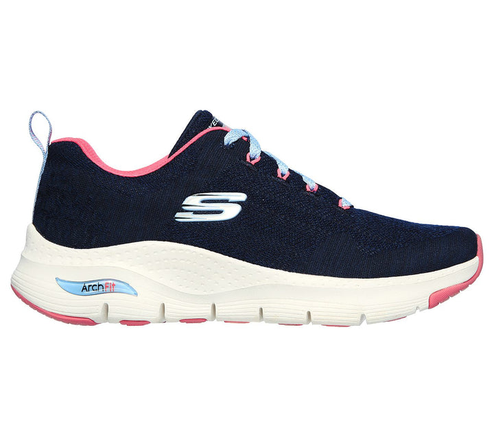 Womens Wide Fit Skechers Comfy Wave 149414 Arch Fit Sneakers