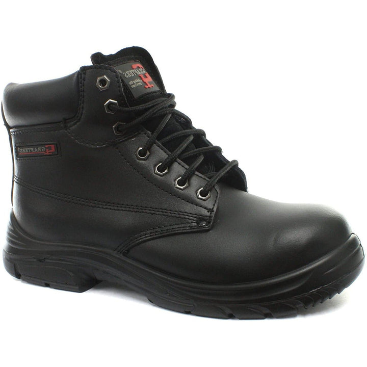 Grafters M9503A Herrenstiefel mit Stahlkappe, weite Passform