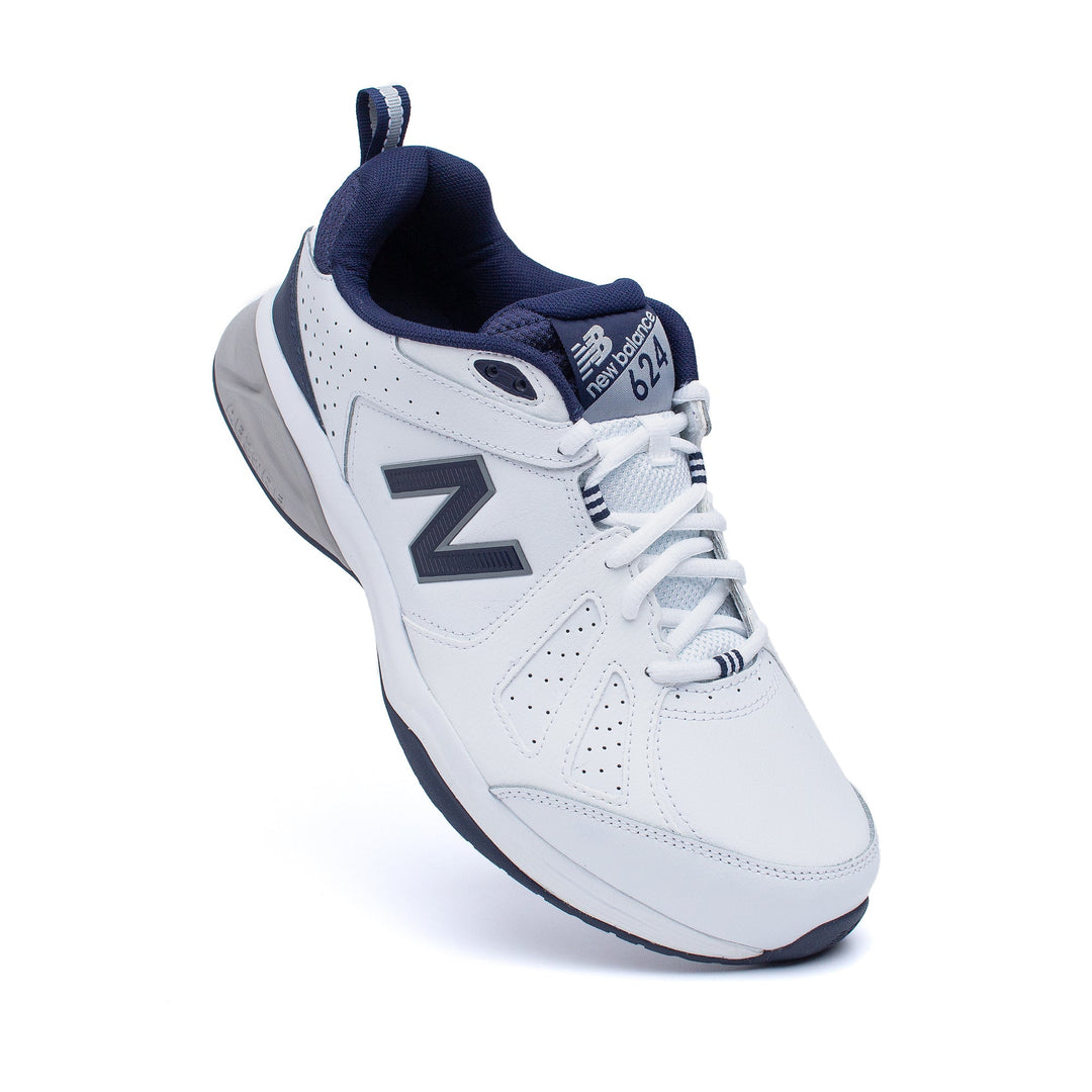 New Balance Mens Wide Fit 624V5 Sneakers- White (2E / 4E / 6E Width)