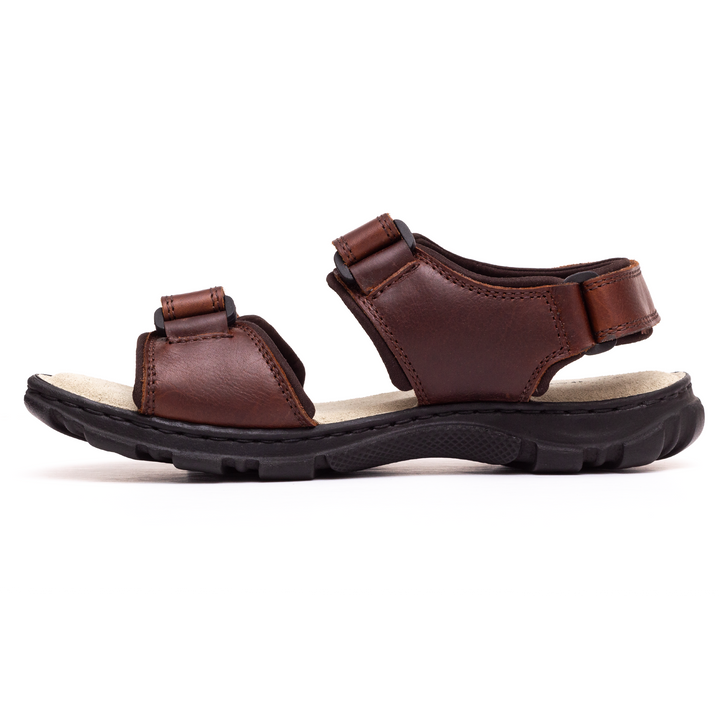 Mens Wide Fit James Leather Sandals by Tredd Well