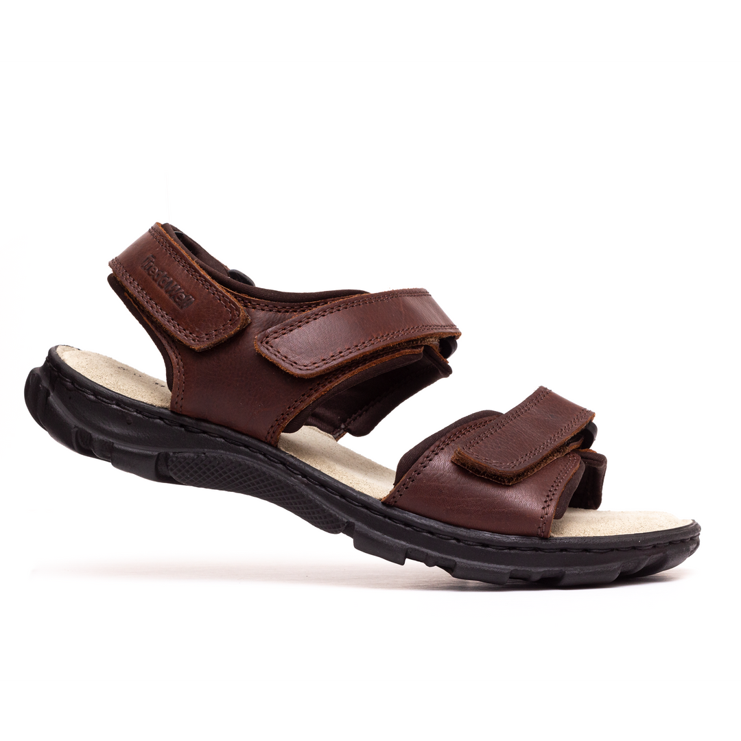 Mens Wide Fit James Leather Sandals by Tredd Well