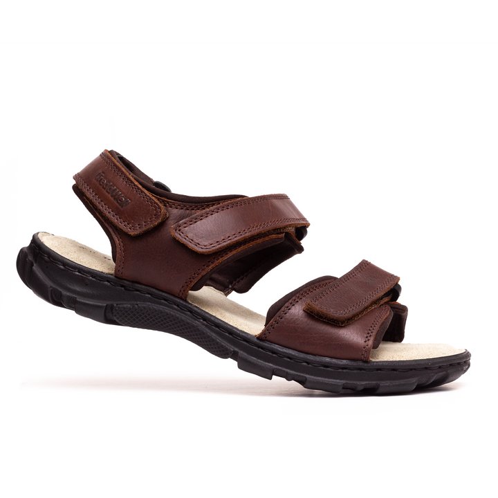 Mens Wide Fit James Leather Sandals by Tredd Well