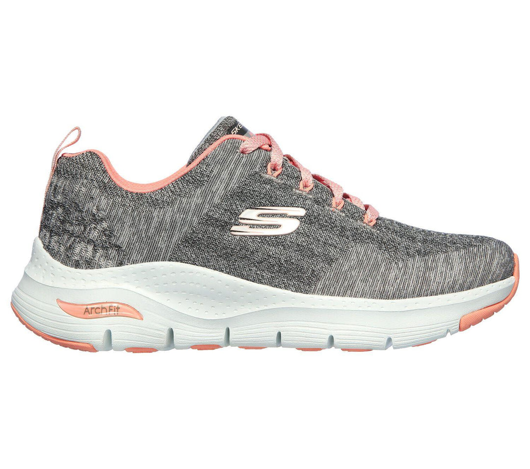 Womens Wide Fit Skechers Comfy Wave 149414 Arch Fit Sneakers